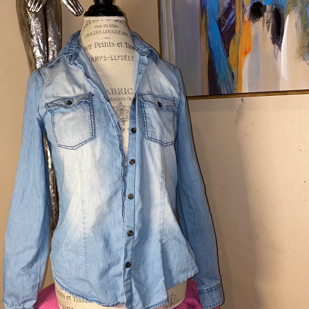 Denim button up